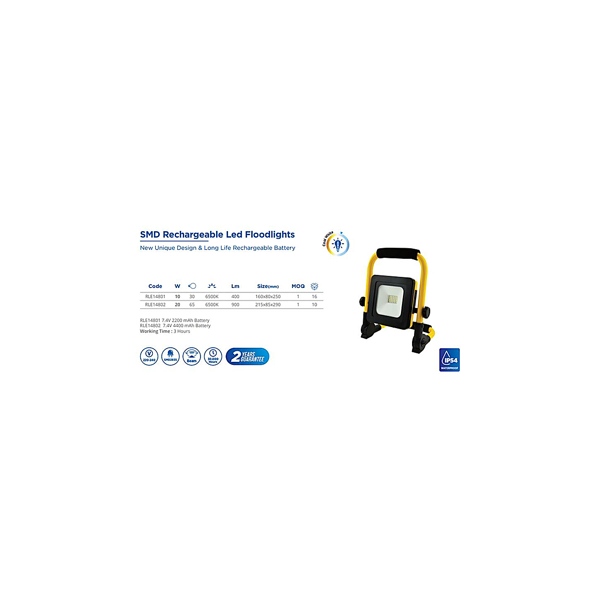 Rother SMD Rechargeable LED Floodlight 10W
