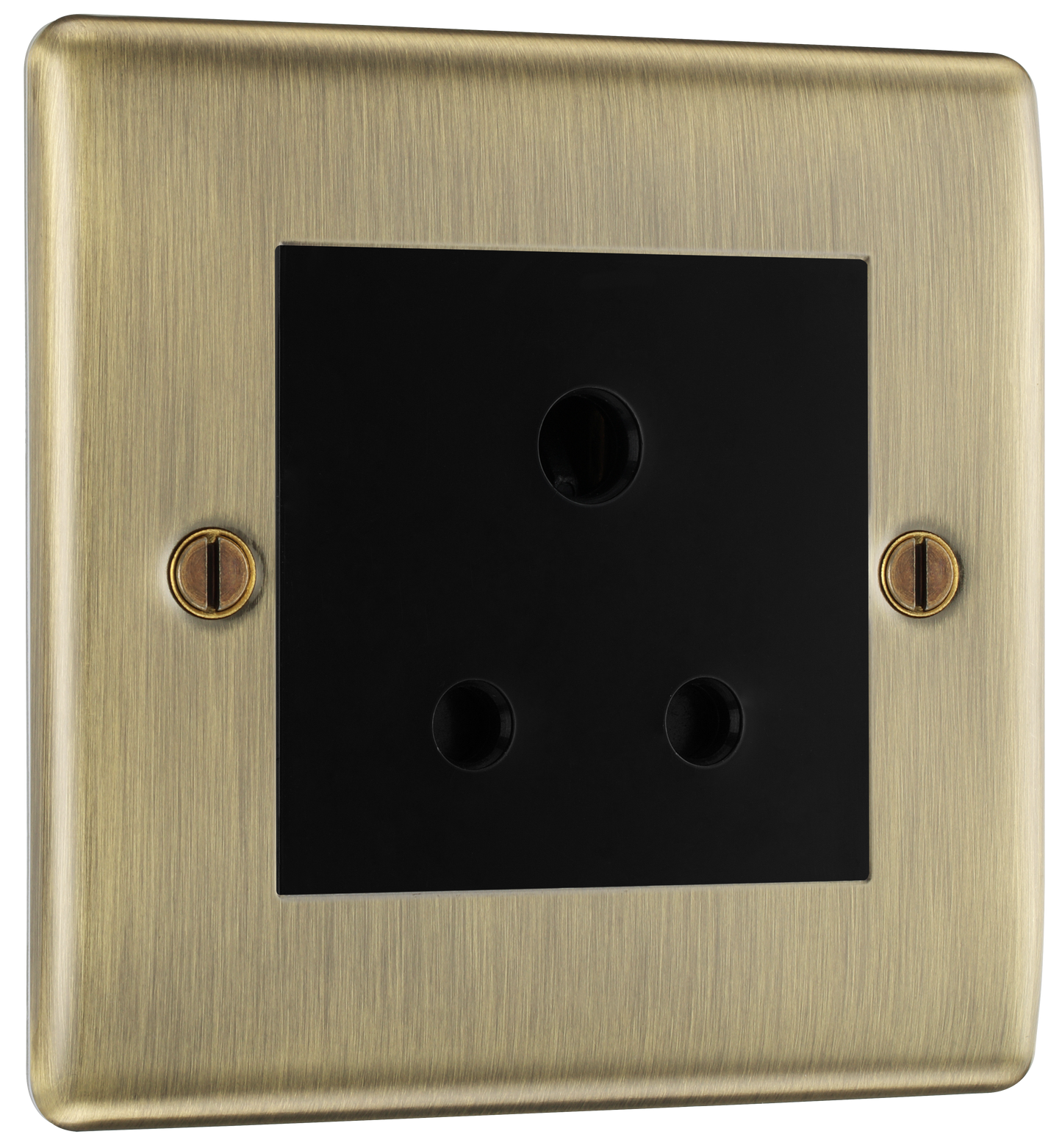BG Nexus Metal Antique Brass Round Pin Export Sockets