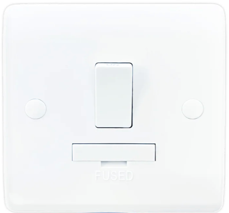 13A Fused Unit Double Pole Switch - Round Corner