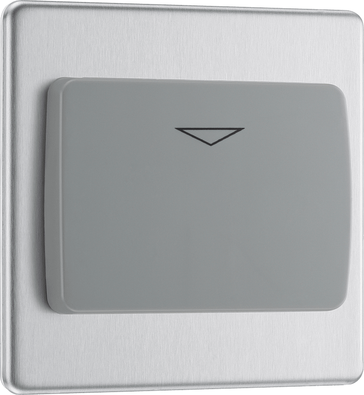 BG Nexus Screwless Flatplate Brushed Steel Hotel key card switch - FBSKYCSG-01