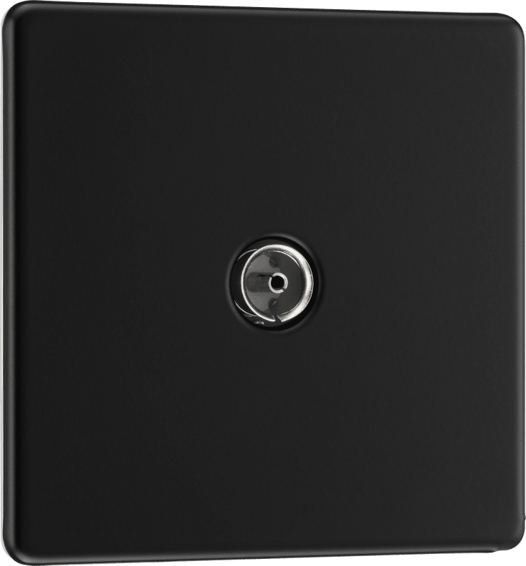 BG Nexus Screwless Flatplate Matt Black Single, co-axial - FFB60-01