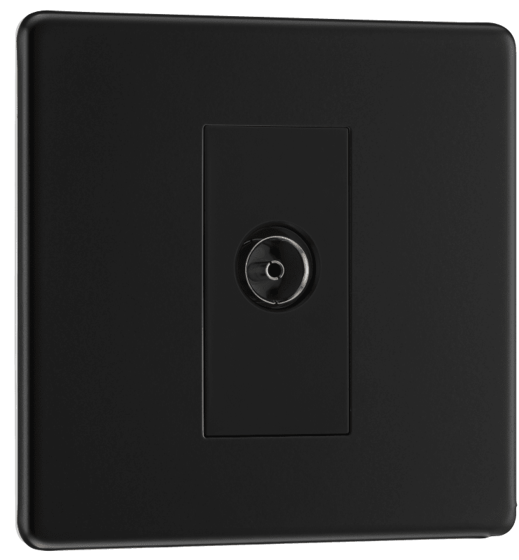 BG Nexus Screwless Flatplate Matt Black Single isolated, co-axial - FFB62-01