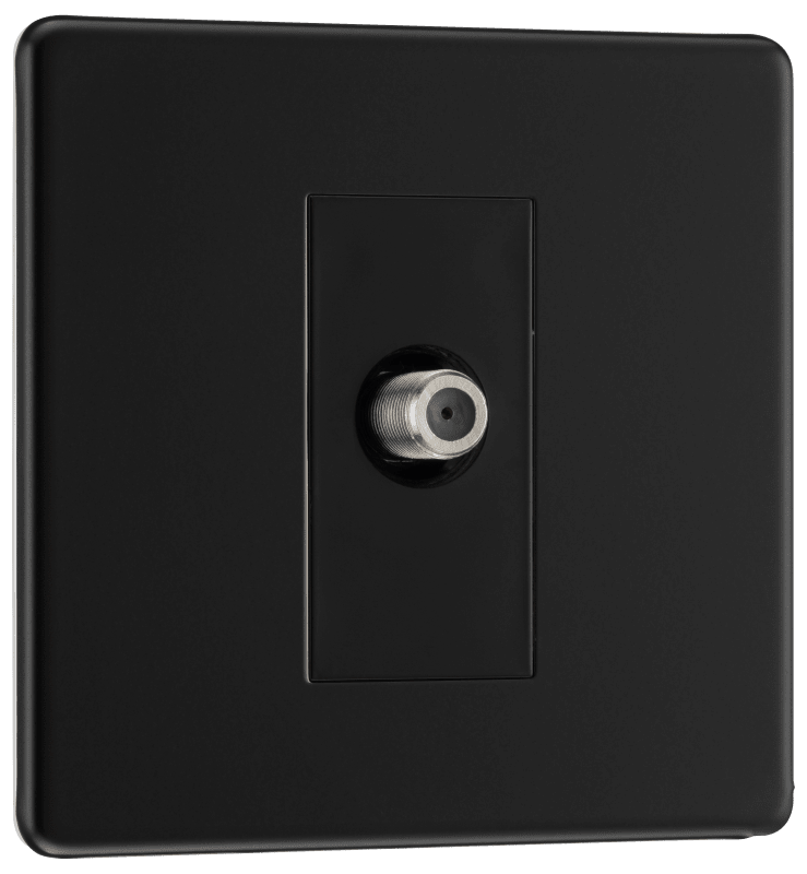 BG Nexus Screwless Flatplate Matt Black Single satellite - FFB64-01