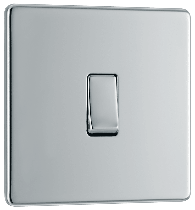 BG Nexus Screwless Flatplate Polished Chrome Intermediate switch - FPC13-01