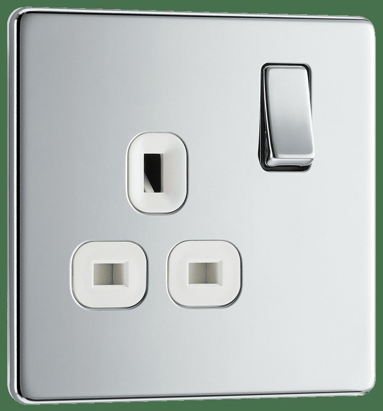 BG Nexus Flatplate Polished Chrome 1G DP Switch - FPC21W-01