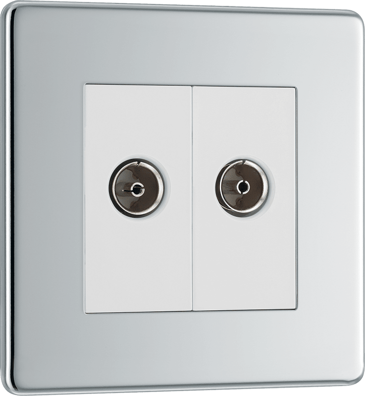 BG Nexus Screwless Flatplate Polished Chrome Double, co-axial - FPC61-01