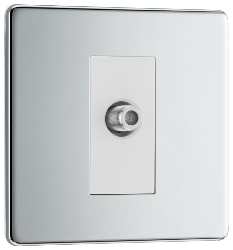 BG Nexus Screwless Flatplate Polished Chrome Single, satellite - FPC64-01