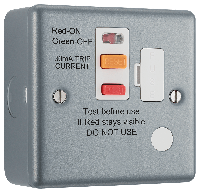 BG Metal Clad Fused unswitched,with Type A RCD and flex outlet - MC554ARCD-01