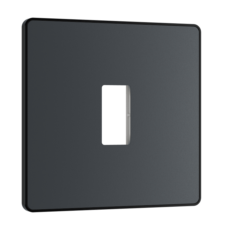 BG Evolve Matt Grey 1 module front plate - MPCDMG1B-01