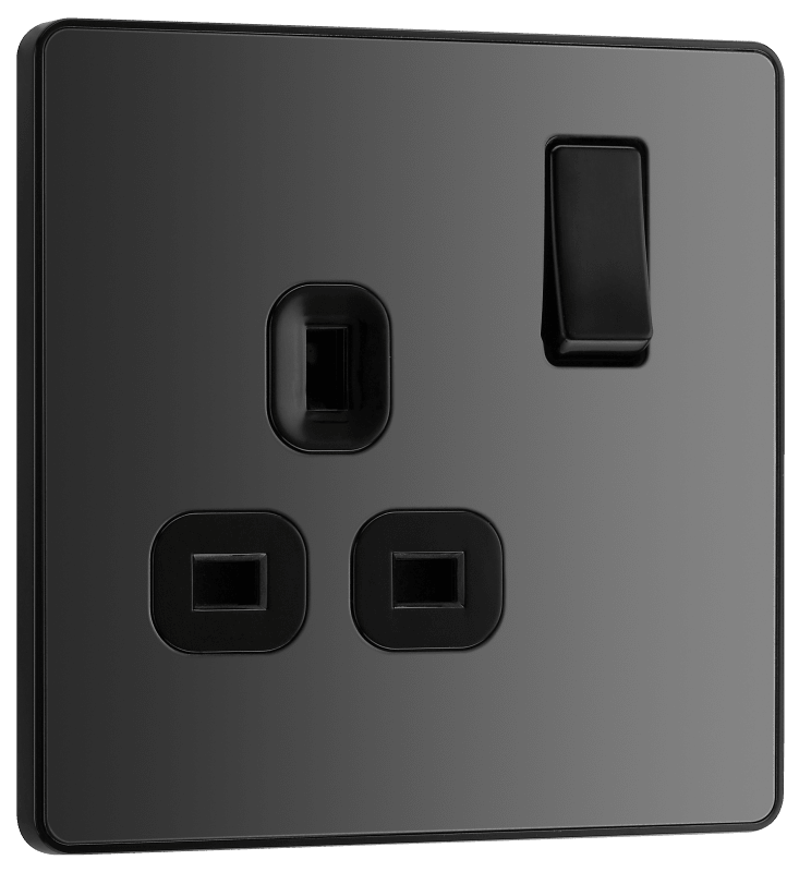 BG Evolve Black Chrome Single, switched, single pole - PCDBC21B-01