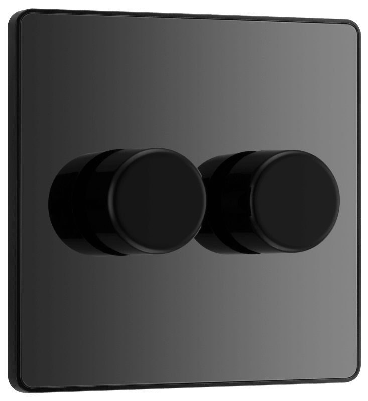 BG Evolve Black Chrome Double, 2 way push 200W - PCDBC82B-01