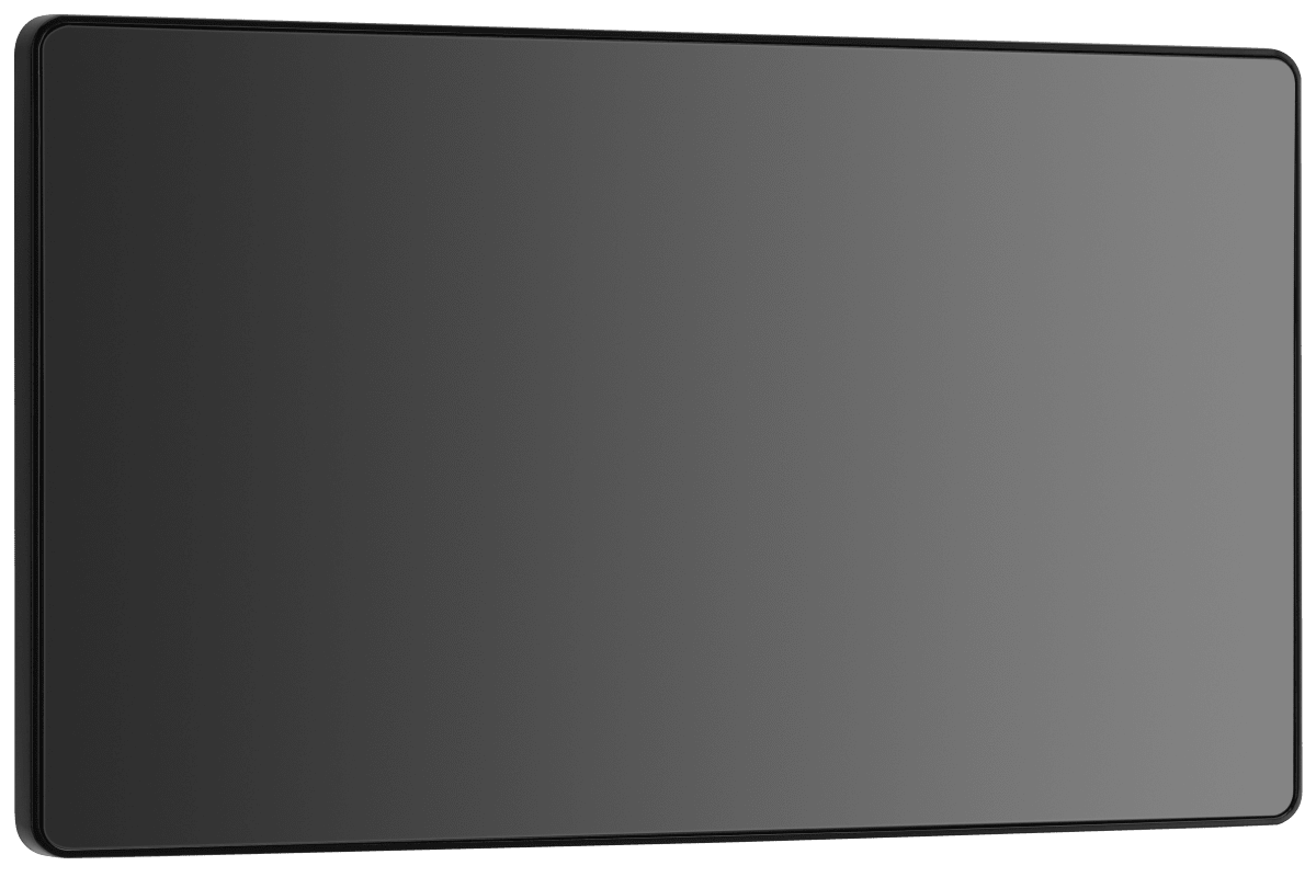 BG Evolve Black Chrome Double, blank plate - PCDBC95B-01