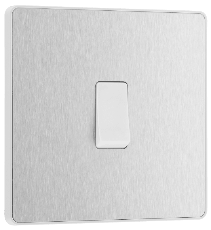BG Evolve Brushed Steel Intermediate switch - PCDBS13W-01