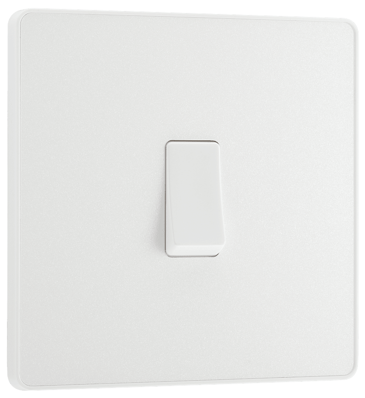 BG Evolve Pearlescent White Single, 2 way switch - PCDCL12W-01