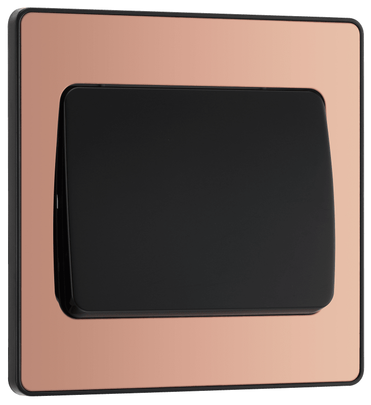 BG Evolve Polished Copper Single, 2 way switch, wide rocker - PCDCP12WB-01