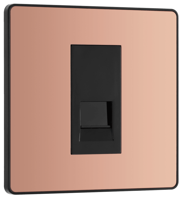 BG Evolve Polished Copper Single, telephone socket, master - PCDCPBTM1B-01