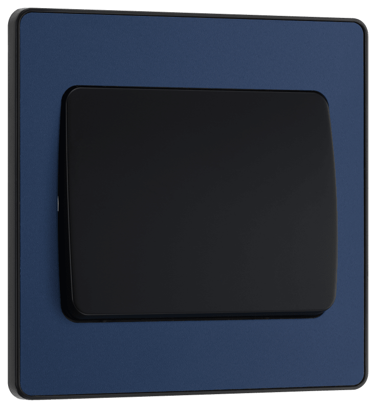 BG Evolve Matt Blue Single, 2 way switch, wide rocker - PCDDB12WB-01