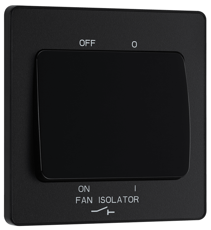 BG Evolve Matt Black Triple pole fan isolator - PCDMB15B-01