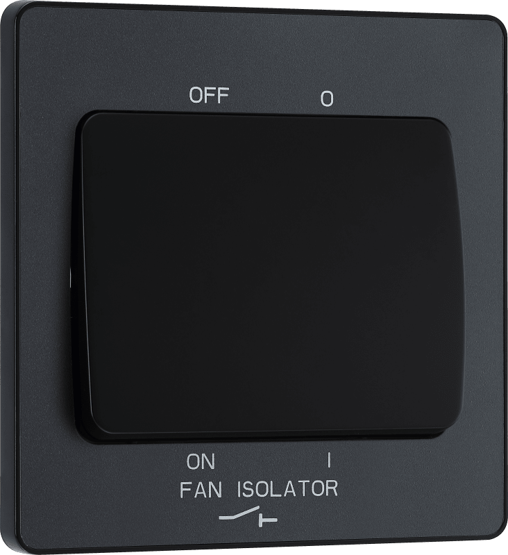 BG Evolve Matt Grey Triple pole fan isolator - PCDMG15B-01