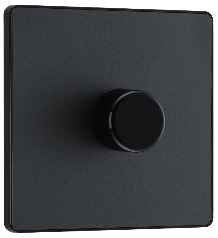 BG Evolve Matt Grey Single, 2 way push 200W - PCDMG81B-01