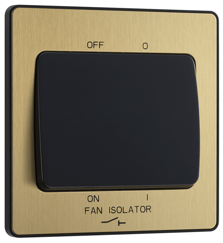 BG Evolve Satin Brass Triple pole fan isolator - PCDSB15B-01