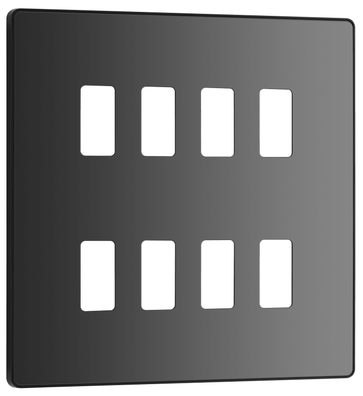 BG Evolve Black Chrome 8 module, square - RPCDBC8B-01