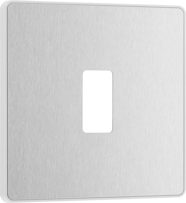 BG Evolve Brushed Steel 1 module, square - RPCDBS1W-01