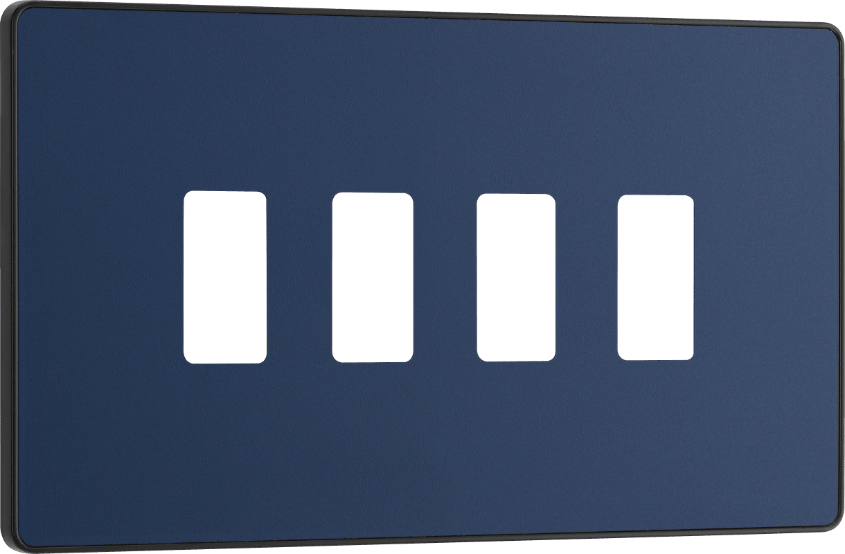 BG Evolve Matt Blue 4 module, rectangular - RPCDDB4B-01