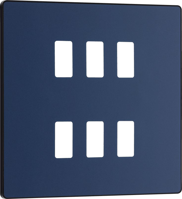 BG Evolve Matt Blue 6 module, square - RPCDDB6B-01