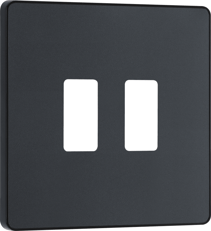 BG Evolve Matt Grey 2 module, square - RPCDMG2B-01