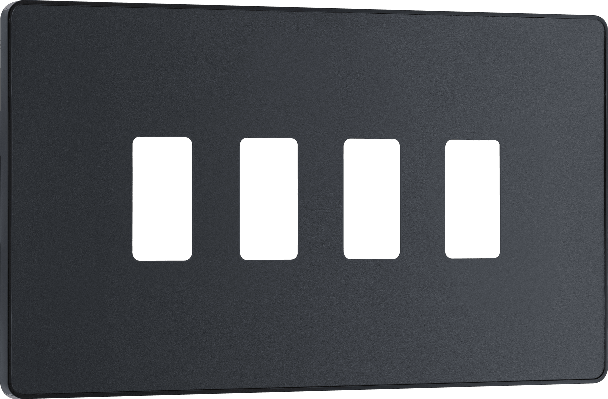 BG Evolve Matt Grey 4 module, rectangular - RPCDMG4B-01