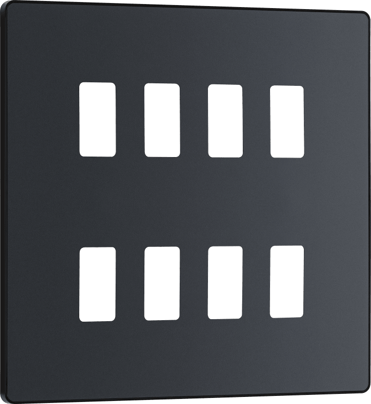 BG Evolve Matt Grey 8 module, square - RPCDMG8B-01