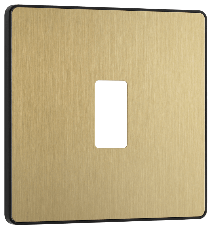 BG Evolve Satin Brass 1 module, square - RPCDSB1B-01