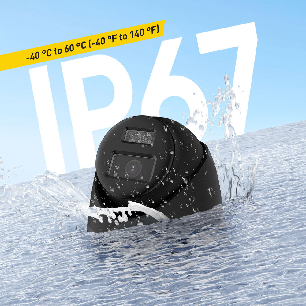 Hizone Pro 4K Hybrid Turret Cam, 2-Way Audio 40m, Black – HZ-TC800P-B