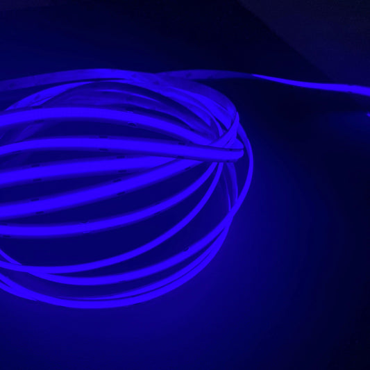 Blue COB LED Strip Light - 24V, 528 LEDs/m, 14W/m