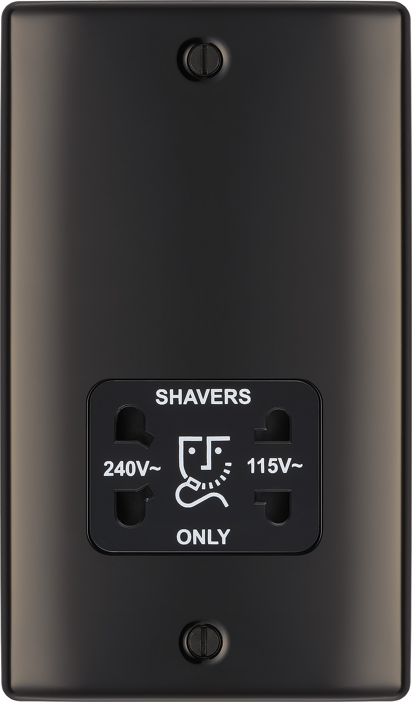 BG Nexus Metal Black Nickel Shaver Socket