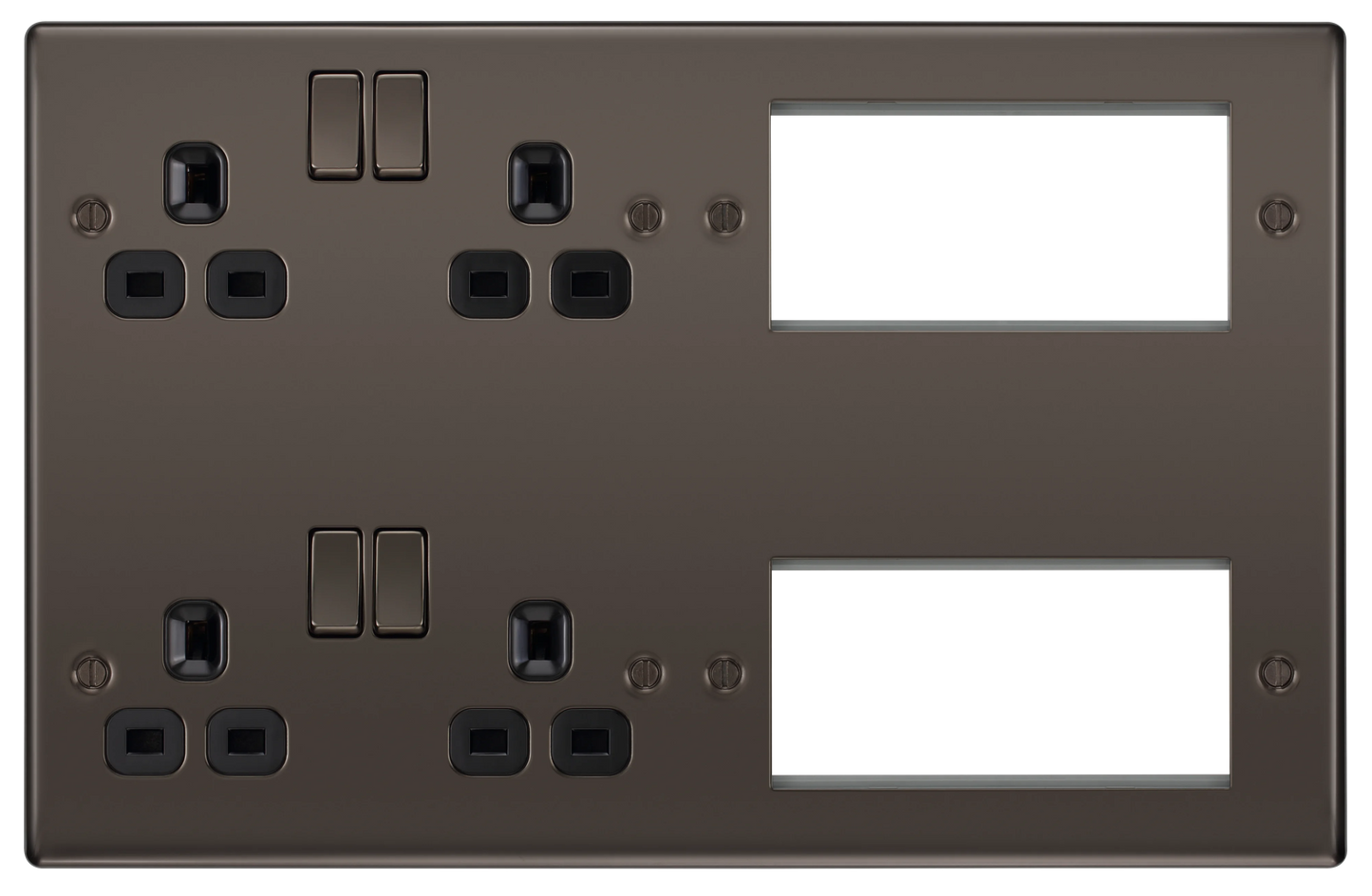 BG Nexus Metal Black Nickel Combination Plate