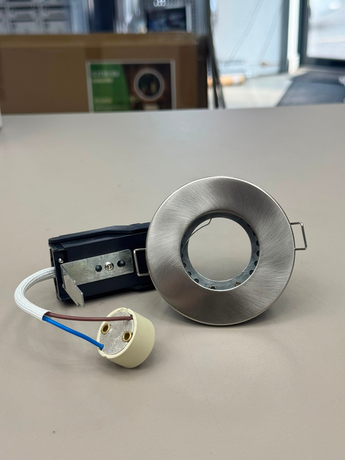 Brightex GU10 Holder Downlight - Brushed Chrome