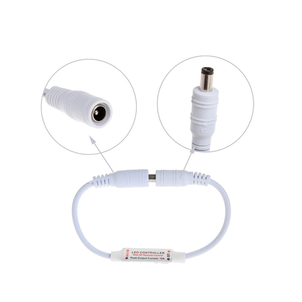 RF Mini Dimming Controller with 11 Key Remote for Single Colour 12V/24V LED Strip Lights
