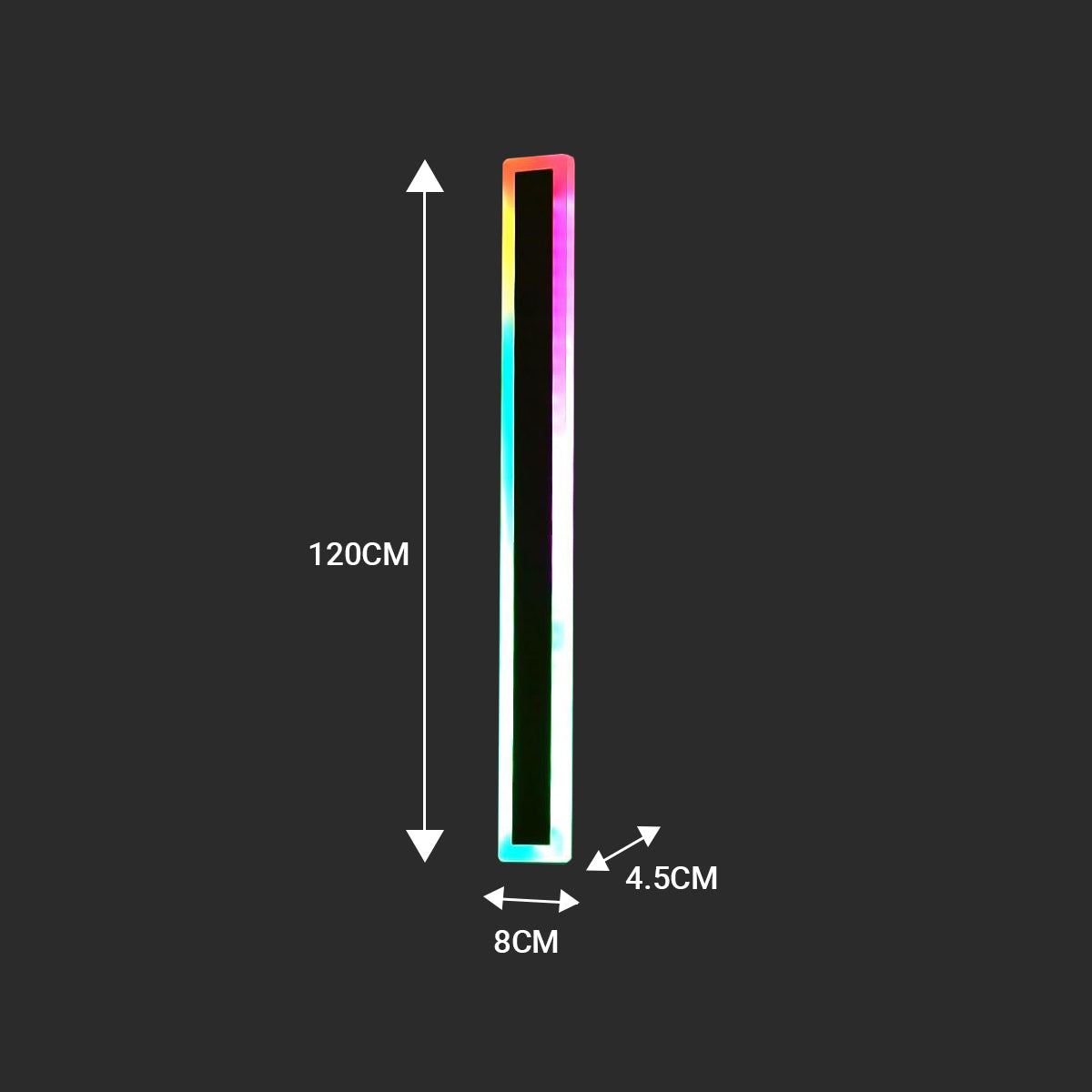 Ener-J 120 x 8 cms size Outdoor Acrylic Wall Lights, 24W Waterproof IP65 RGB