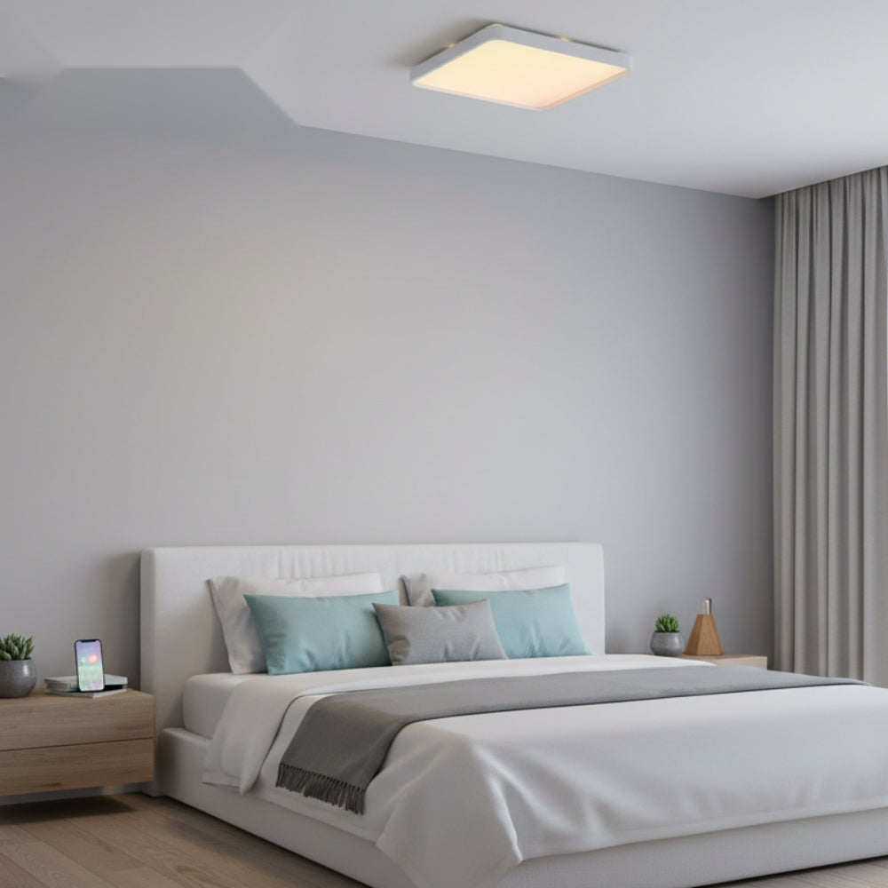 24W Scenic LED Ceiling Light, Square 380mm, CCT RGBIC