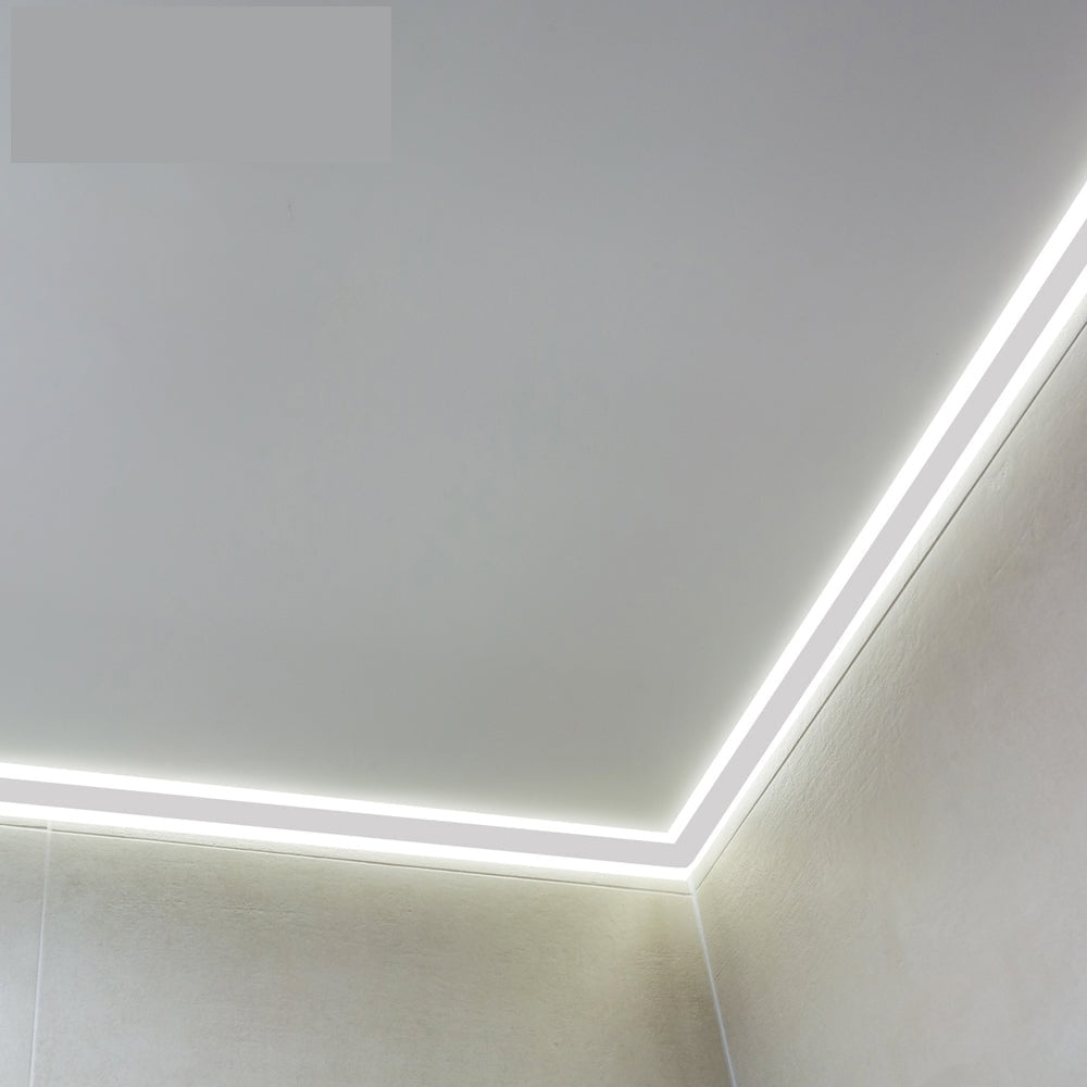 Gypsum LED Cove Light 45 Degree Corner Aluminum Profile, 2 Meters