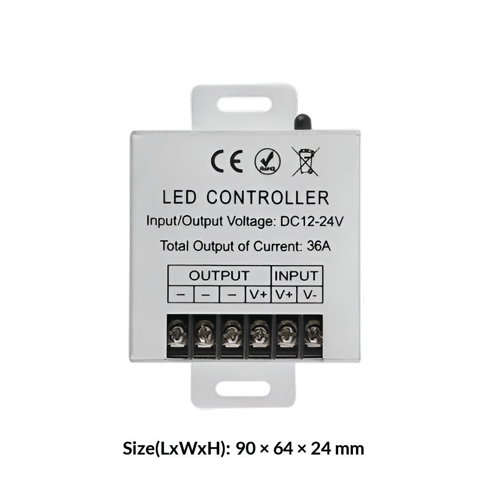 12V/24V Dimmable WiFi Controller for LED Strips, Max 360W