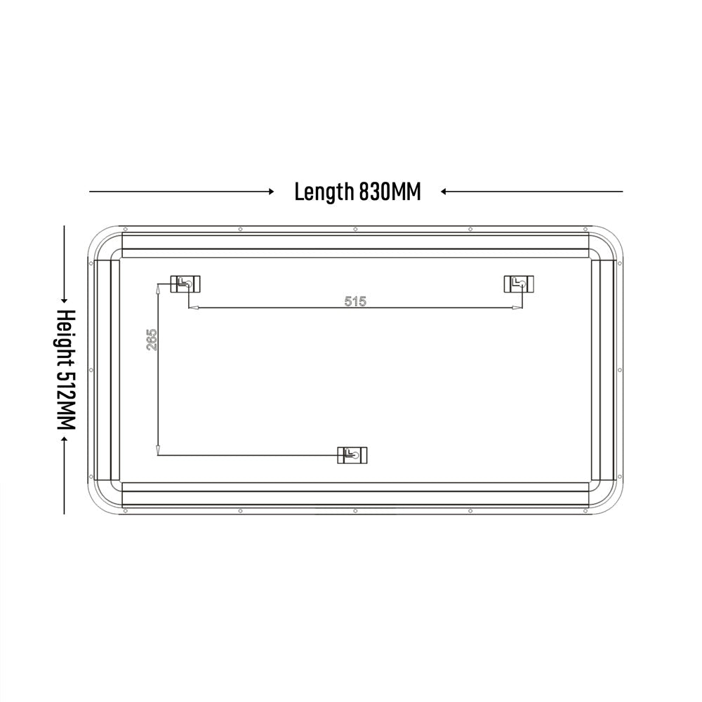 Smart Wall Heater Tempered Glass White 2000W 240V