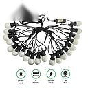 13 Meters RGB String Light Kit, 5V 5W (20 RGB Bulbs + IR Remote + UK Adapter) – Ener-J