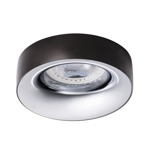 Kanlux - ELNIS L GU10 Recessed Spotlight – Anthracite/Chrome