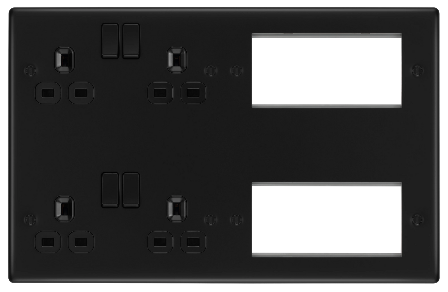 BG Nexus Metal Matt Black Combination Plate