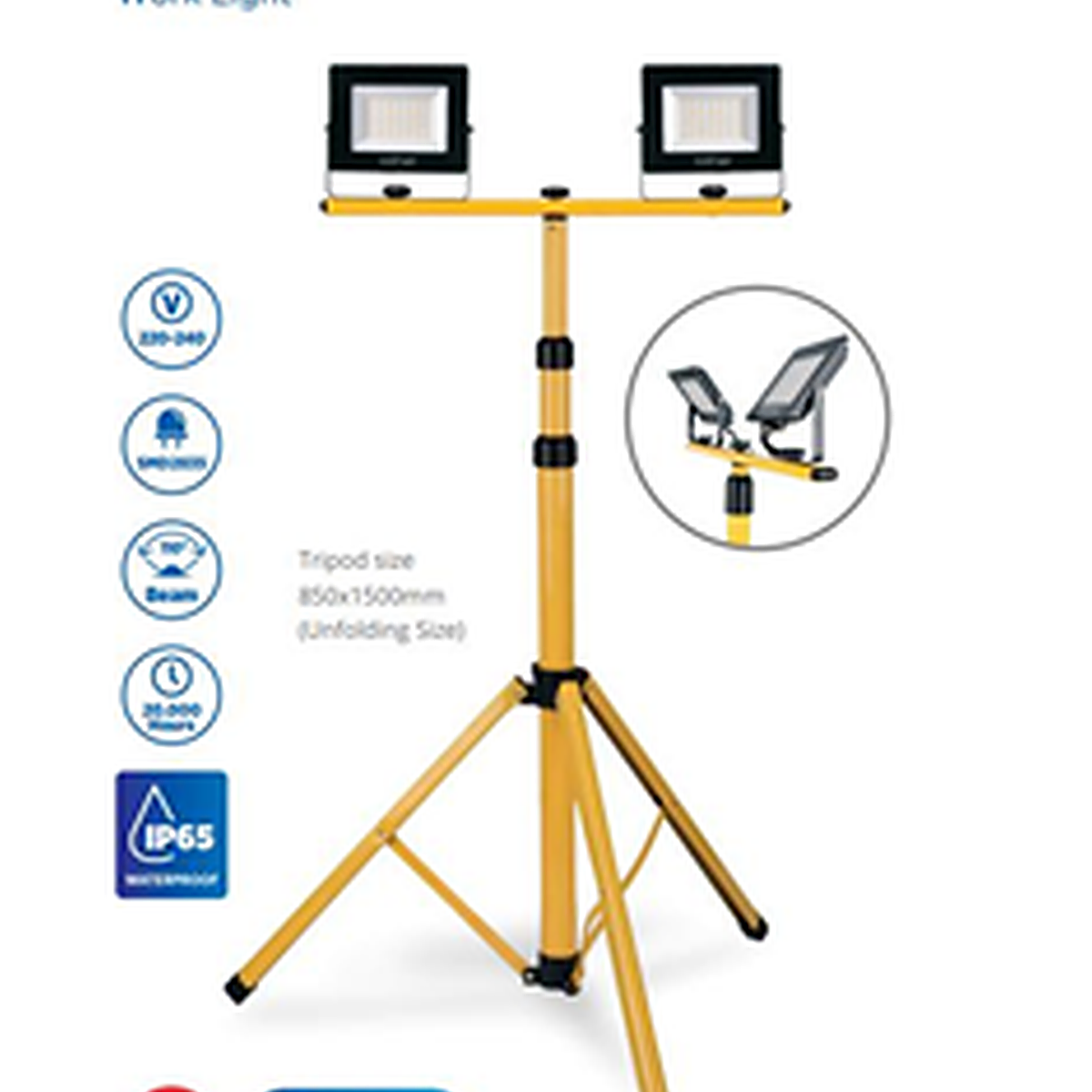 Rother LED Floodlight With Tripod 2x20W