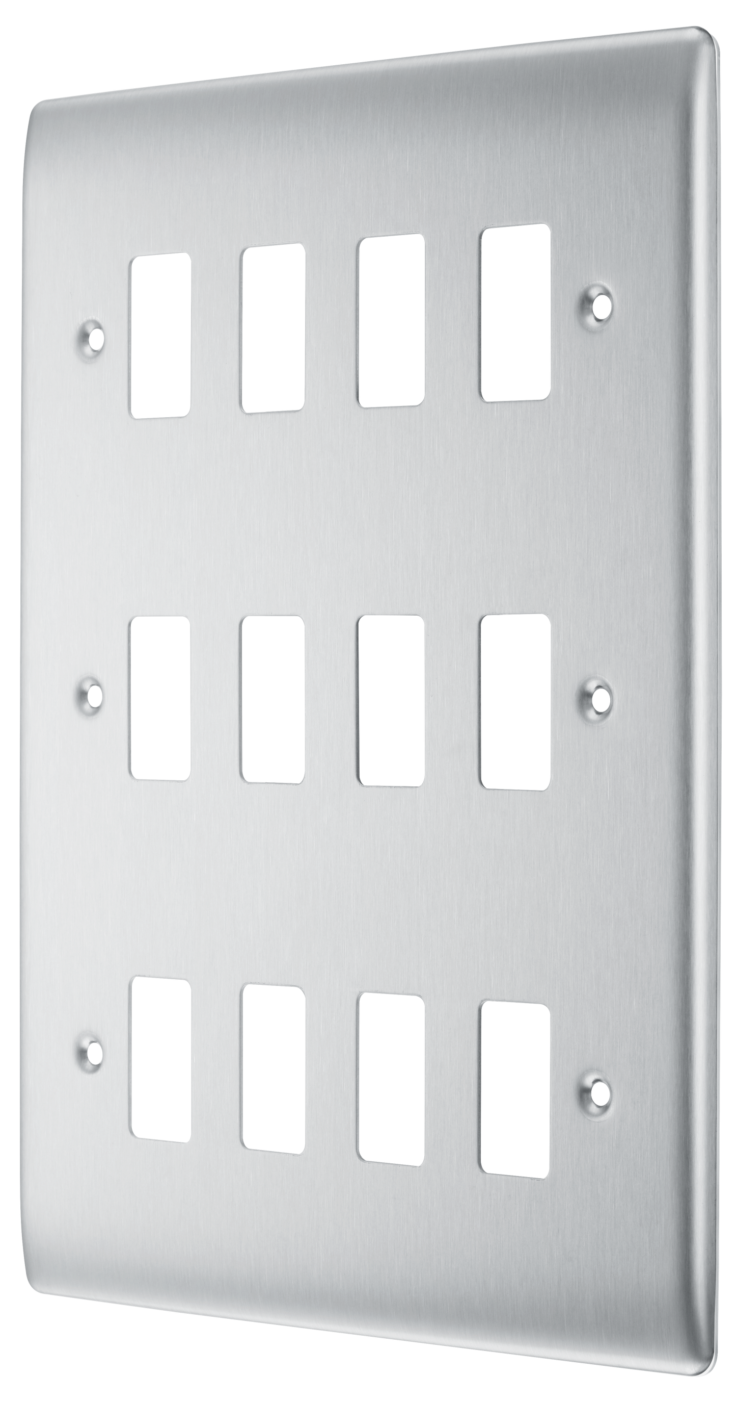 BG Nexus Metal Brushed Steel Grid Front Plate