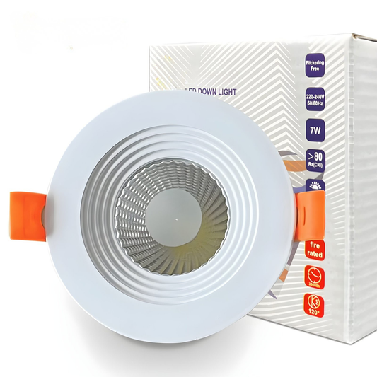 7W SMD fire rated LED downlight, IP44, white